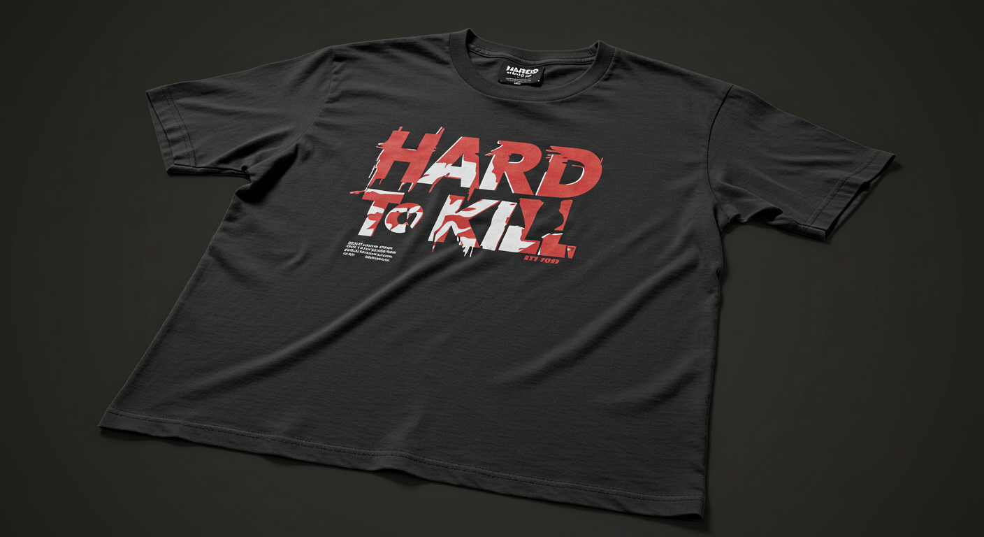 Hard To Kill" Printed Cotton T-Shirt – Bold Streetwear Style