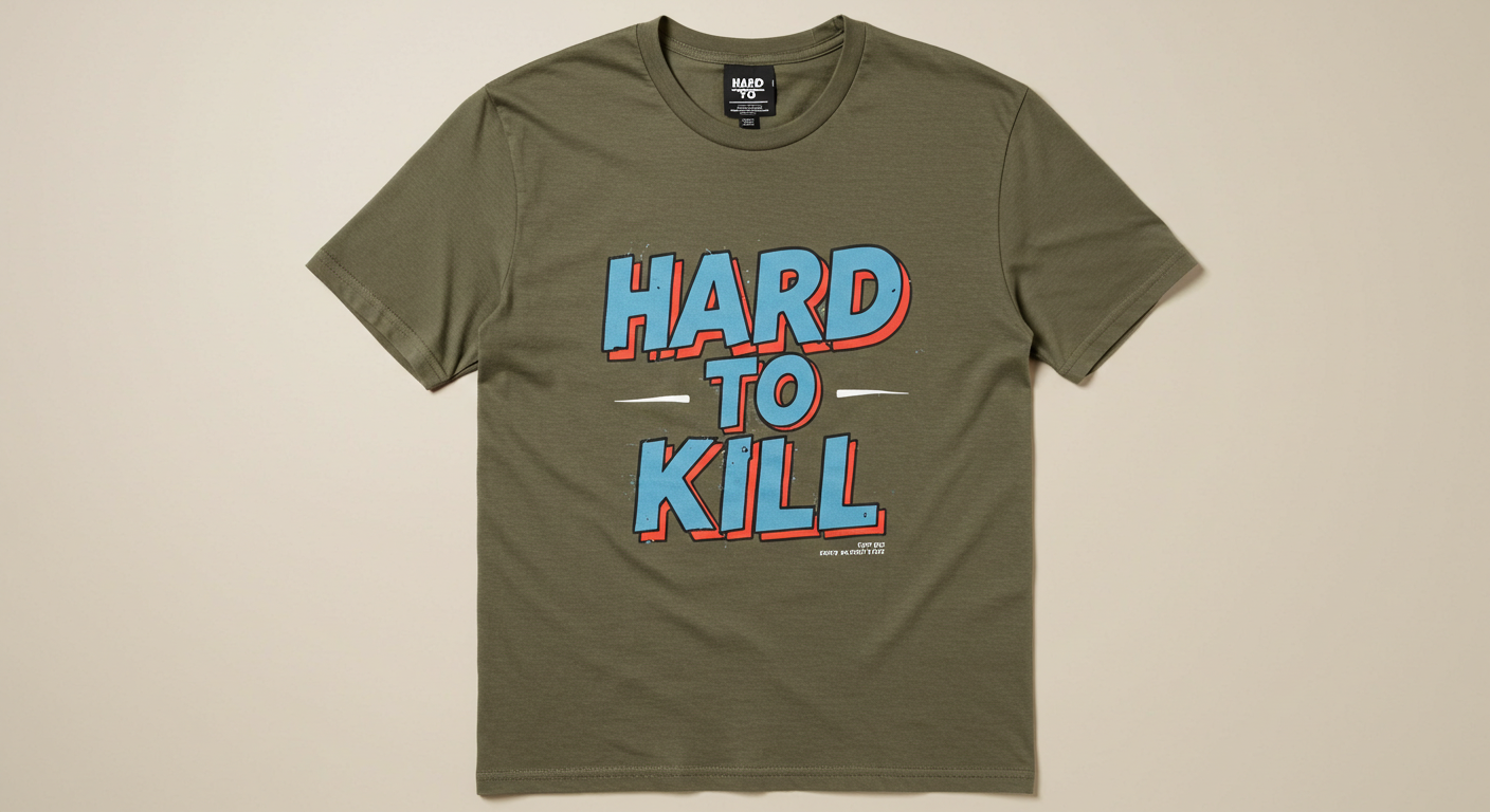 Hard To Kill" Printed Cotton T-Shirt – Bold Streetwear Style