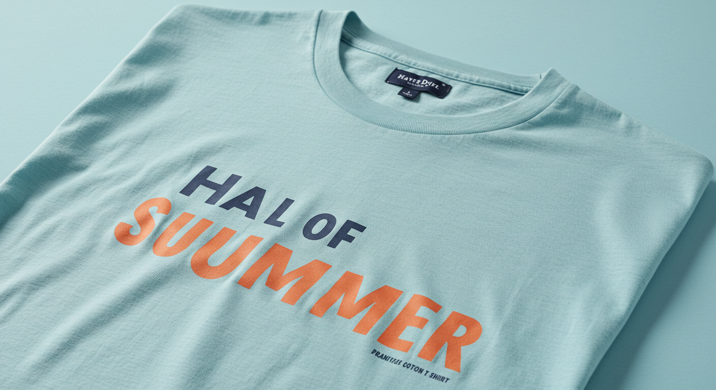 Half Of Summer" Printed Cotton T-Shirt – Chill Vibes | Unisex Fit