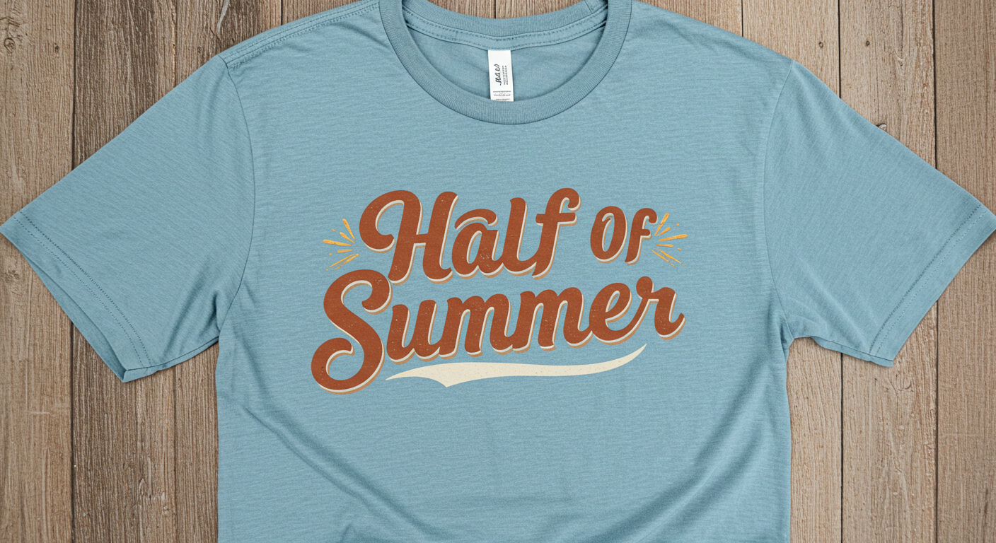 Half Of Summer" Printed Cotton T-Shirt – Chill Vibes | Unisex Fit