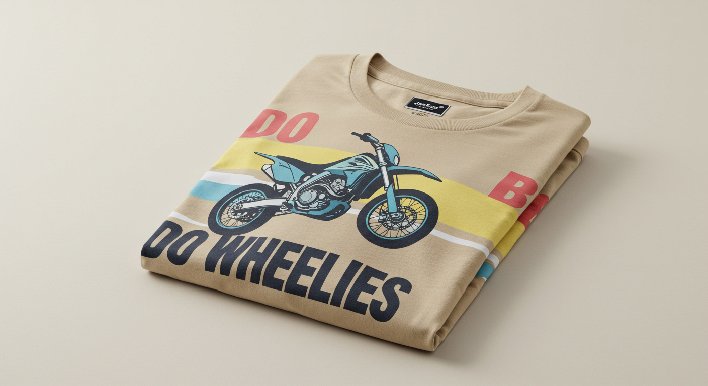 Do Wheelies" Printed Cotton T-Shirt – Ride Fast, Live Free | Unisex Tee