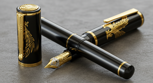 Gold Phoenix Black Metal Pen – Elegant Luxury Writing Instrument