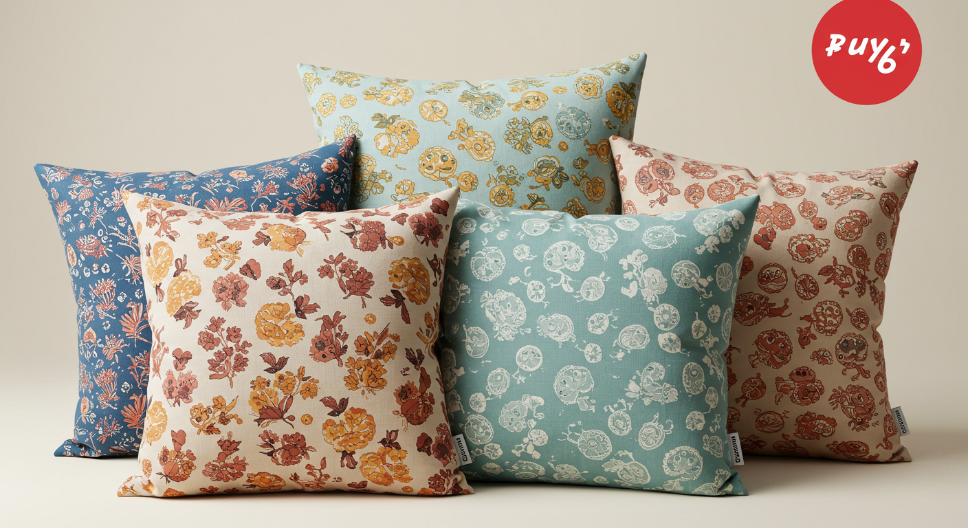 Branded Design Printed Cotton Pillow Covers – Set of 12 (Buy 6 Get 6 Free) | Premium Look